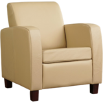 Bruine leren klassieke fauteuil Perfection - poot hout zwart - Vintage Leer Brown (bruin leer)
