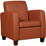 Gele leren landelijke fauteuil Joy - poot hout zwart - Toledo Leer Leem (geel leer)