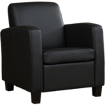 Bruine leren landelijke fauteuil Joy - poot hout bruin - Toledo Leer Mastic (bruin leer)