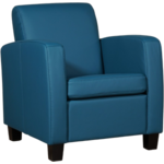 Bruine leren landelijke fauteuil Smart - poot hout bruin - Kenia Leer Brown (bruin leer)
