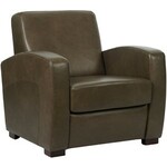 Cognac leren landelijke fauteuil Fine - poot hout zwart - Granada leer Savannah (cognac leer)