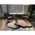 Set van 2 leren fauteuils met stalen frame en hoge rug - geel leer - Echt leer, Industrieel, ontdek de vele Leersoorten en Kleuren bij ShopX