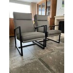 Set van 3 leren fauteuils zonder armleuning met kruisframe - verschillende kleuren leer - Echt leer, Industrieel, ontdek de vele Leersoorten en Kleuren bij ShopX