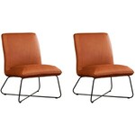 Set van 2 Leren design fauteuils Honest - Echt leer, Industrieel, Comfortabel en kies uit meer dan 150+ kleuren - Ontdek de Vele Leersoorten en Kleuren bij ShopX