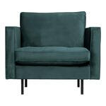 BePureHome Fauteuil 'Rodeo' Velvet, kleur Dark Green