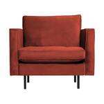 BePureHome Fauteuil 'Rodeo' Classic, Velvet, kleur Chestnut