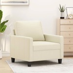 Fauteuil 60 cm kunstleer cappuccinokleurig