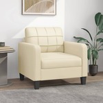 Fauteuil 60 cm kunstleer cappuccinokleurig