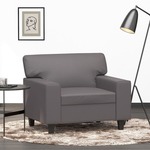 Fauteuil 60 cm kunstleer wijnrood