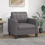 Fauteuil 60 cm kunstleer zwart