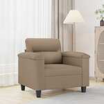 Fauteuil 60 cm kunstleer grijs