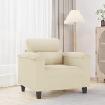 Fauteuil 60 cm kunstleer grijs