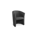 Fauteuil kunstleer zwart