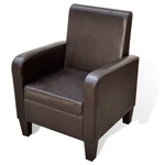 Fauteuil kunstleer zwart