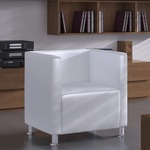 Fauteuil verstelbaar met voetensteun kunstleer zwart