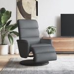 Fauteuil verstelbaar kunstleer grijs