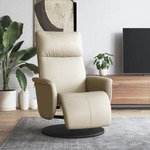 Fauteuil verstelbaar kunstleer zwart