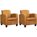 Set van 2 Leren fauteuils Joy - Echt leer, Landelijk, Comfortabel en kies uit meer dan 150+ kleuren - Ontdek de Vele Leersoorten en Kleuren bij ShopX