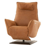 Eleonora Leren Fauteuil 'Lex', kleur antraciet