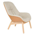 ZILT Fauteuil Latyra Lederlook en stof - Bruin