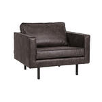 Bendt Fauteuil 'Ida' zwart onderstel, PU zwart