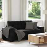 Loveseat bank 120 cm fluweel lichtgrijs