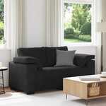 Loveseat bank 120 cm fluweel donkergrijs