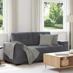 Loveseat bank 120 cm fluweel lichtgrijs