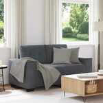 Loveseat bank 140 cm fluweel lichtgrijs