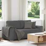Loveseat bank 120 cm corduroy stof donkergrijs