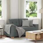Loveseat bank 140 cm stof donkergrijs