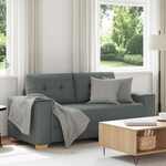 Loveseat bank 120 cm stof zwart