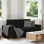 Loveseat bank 140 cm stof zwart