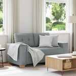 Loveseat bank 120 cm stof donkergrijs
