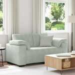 Loveseat bank 140 cm fluweel donkergrijs