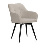 Artistiq Draaibare Eetkamerstoel 'Shontelle' Structuurstof, kleur Beige