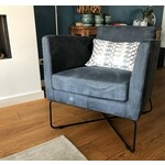 Leren fauteuil met kruisframe - groen leer - Echt leer, Modern, ontdek de vele Leersoorten en Kleuren bij ShopX