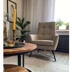 Leren fauteuil volledig gestoffeerd - met hoge rug - bruin leer - Echt leer, Modern, ontdek de vele Leersoorten en Kleuren bij ShopX