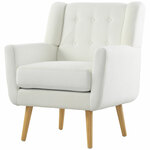 Set van 2 Bruine leren landelijke oorfauteuils Hug - poot hout zwart - Toledo Leer Moss (bruin leer)
