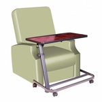 Stoelleestafel Walnoten | Verrijdbaar | Met opstaande rand | Tafelblad: L 80 x D 40 cm | Verstelbaar | HE421514