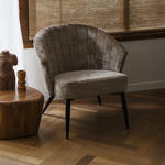 Dutchbone Fauteuil 'Georgia' Chenille, kleur Beige