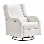 VEVOR elektrische fauteuil met draai- en schuiffunctie, draagvermogen van 250 lb, draaibare fauteuil met draai- en verstelbare hoek, met polyester oppervlak voor woonkamer, slaapkamer, lichtgrijs