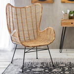 Kave Home Outdoor Fauteuil Xoriguer Rattan en eucalyptushout - Beige