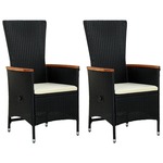 Kave Home Outdoor Fauteuil Olbia Rattan en Teakhout - Groen