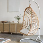 Kave Home Outdoor Fauteuil Itani Acaciahout en rattan - Beige