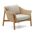 Kave Home Hangstoel Ekaterina Met standaard, Rotan - Naturel/Grijs