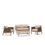 Kave Home 2-persoons Ligbed Meria Rattan - Beige