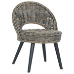Fauteuil met kussens natuurlijk rattan
