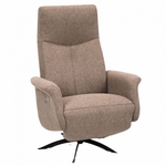 Relaxfauteuil Ulla - stof - grijsgroen - Leen Bakker