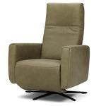 Relaxfauteuil Corsas - stof - donkergrijs (incl. voetenbank) - Leen Bakker